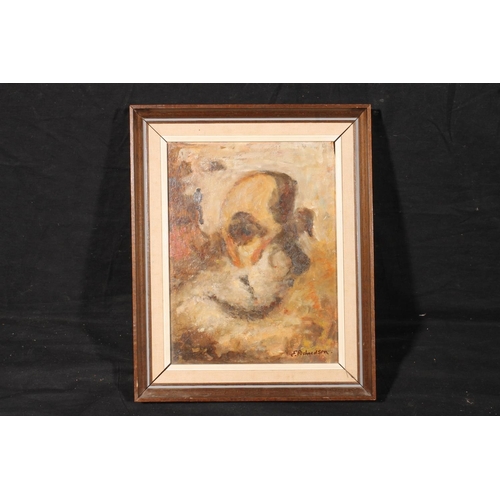 348 - ELIZABETH RICHARDSON (Suffolk based artist) The Sheep Shearer Oil painting on board, signed lower ri... 