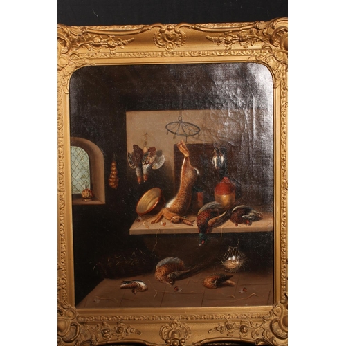 355 - Manner of BENJAMIN BLAKE (1757-1830) Game birds Oil painting on canvas, unsigned, 60cm x 49cm, frame... 