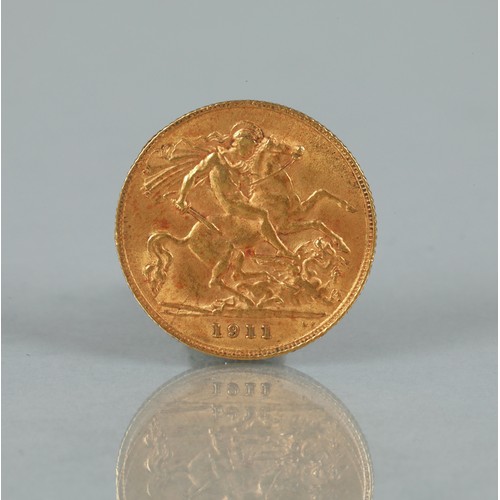 143 - George V gold half sovereign 1911