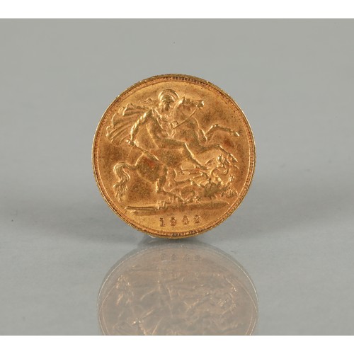 144 - Edward VII gold half sovereign 1902