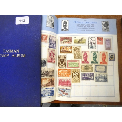 112 - Three vintage stamp albums, mainly Commonwealth.