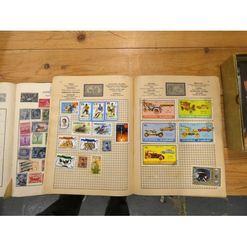 114 - Three world stamp albums USA, New Zealand etc.