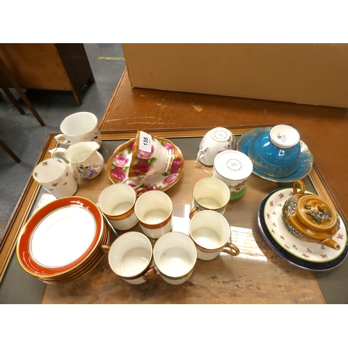 135 - Collection of various cabinet cups and tea ware.