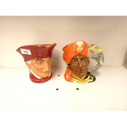 158 - Two Royal Doulton character jugs to include The Elephant Trainer.