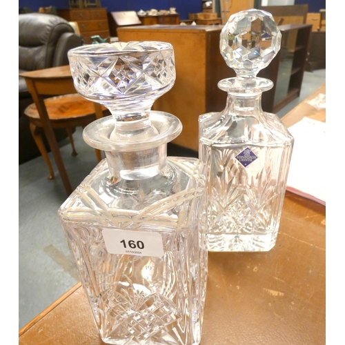 160 - Edinburgh crystal decanters. (2)