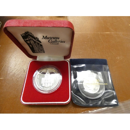 169 - Two silver commemorative coins to include Bailiwick Jersey 2010.