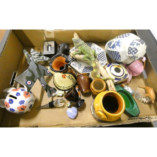 200 - Large box of various ornaments etc.