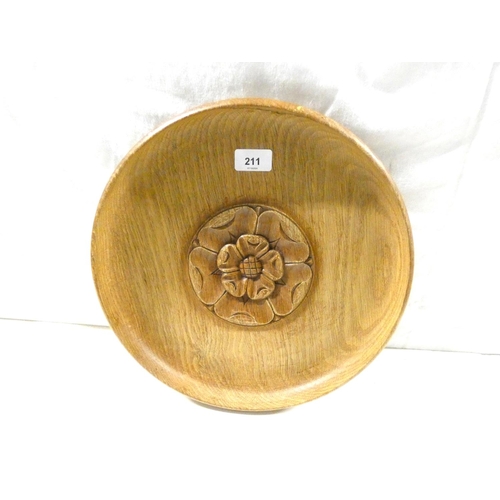 211 - Peter R Pearson woodturner York handmade bowl.Diameter 34cm.