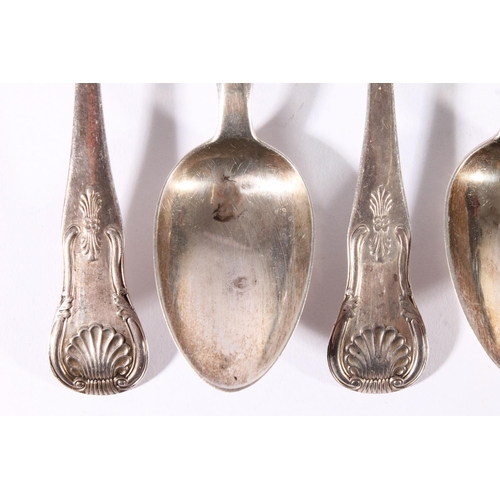 34 - Set of eight Victorian King's pattern silver teaspoons, John Wilkie, Edinburgh 1846, gross 157g, L14... 