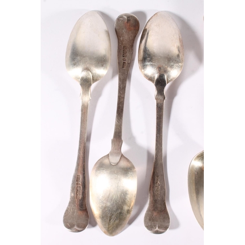 36 - Set of eight George IV King's pattern silver tablespoons, James McKay, Edinburgh 1822, gross 562g, L... 