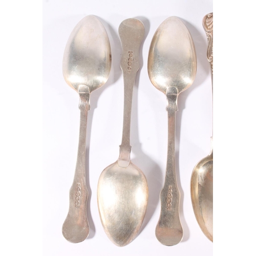 37 - Set of ten Victorian King's pattern silver spoons, maker IW, possibly John Walton, Newcastle 1854, g... 