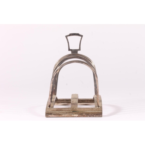 71 - Art Deco silver seven bar toast rack of arched shape, hallmarked for Brook & Son, Sheffield 1936... 