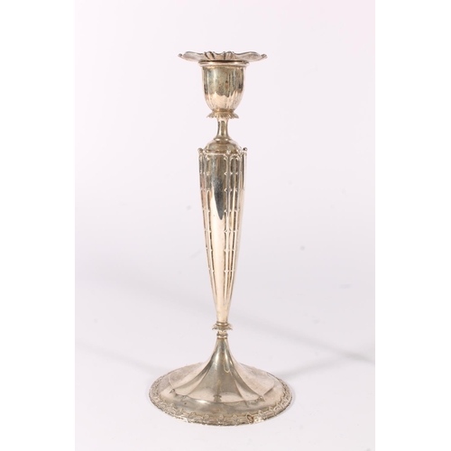 72 - Pair of American silver candlesticks by Tiffany & Co., stamped to the underside '14333 3960' and... 