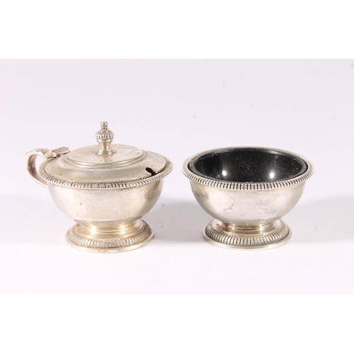 74 - Pair of Georgian silver salt cellars by George McHattie, Edinburgh 1809, and two modern salts, 337g ... 