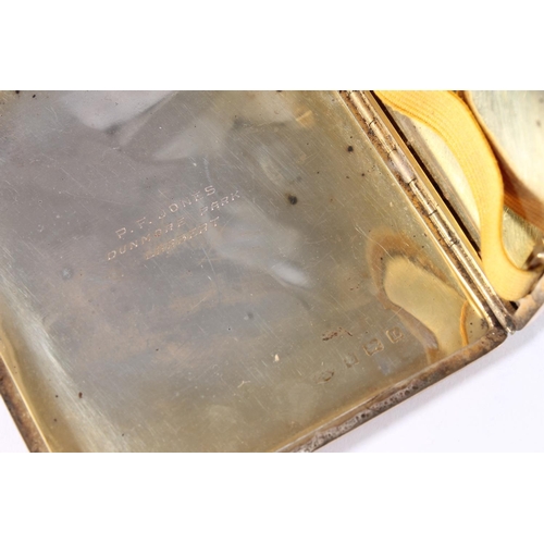 75 - Art Deco silver gilt cigarette case, marks rubbed but probably Adie Brothers Ltd, 143g, another by W... 