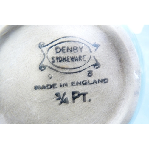 110 - Two cartons containing miscellaneous table and dinnerwares to include examples by Denby.