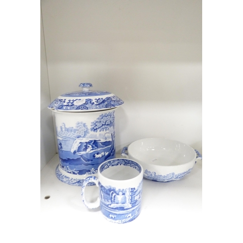 145 - Myott & Son part dinner set, modern Chinese-style jar and cover, Aynsley jar and cover, horse an... 