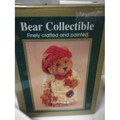 151 - Collection of Cherished Teddies models and other bear models, boxed (one shelf).