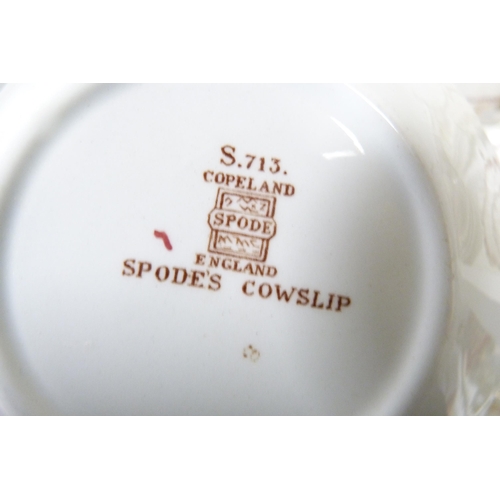 166 - Meito part china tea set and Copeland Spode 'Cowslip' pattern tablewares (one shelf).