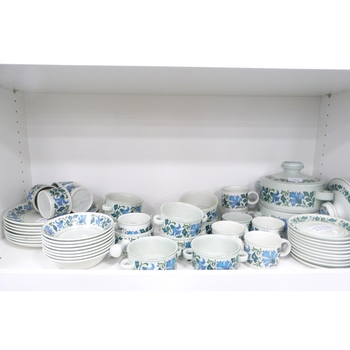 173 - Collection of Midwinter 'Stonehenge' pattern dinnerwares (one shelf).