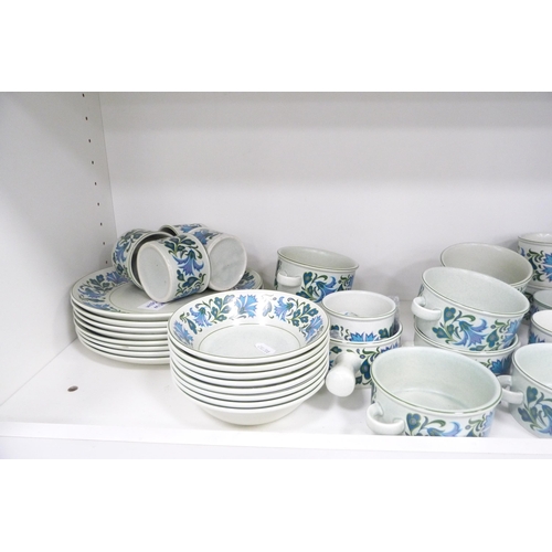 173 - Collection of Midwinter 'Stonehenge' pattern dinnerwares (one shelf).