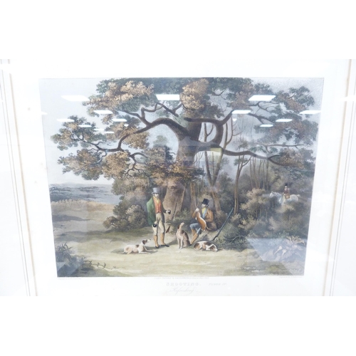 179 - Set of three antique coloured titled sporting prints, all later framed and glazed.  (3)