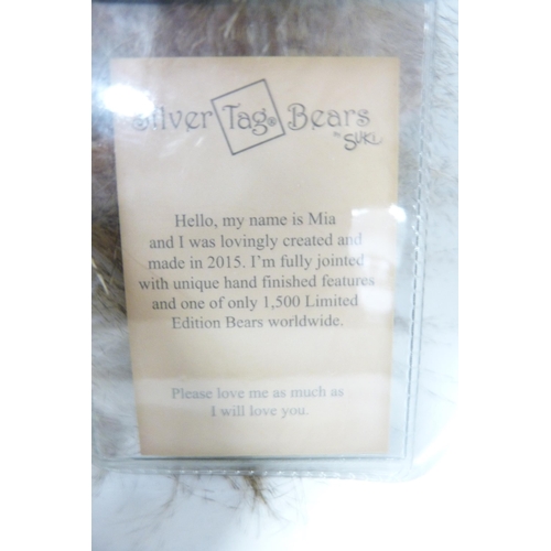 182 - Two Suki Silver Tag limited edition bears to include Daniel Bear, 805/1000, and Mia Bear, 982/1500, ... 