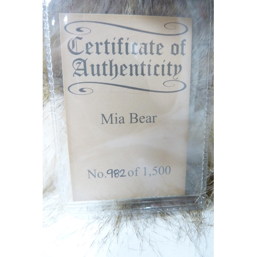 182 - Two Suki Silver Tag limited edition bears to include Daniel Bear, 805/1000, and Mia Bear, 982/1500, ... 