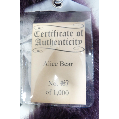 183 - Two Suki Silver Tag limited edition bears to include Alice Bear, 457/1000, and Louis Bear, 717/1500,... 