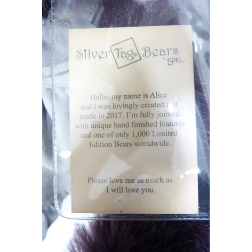 183 - Two Suki Silver Tag limited edition bears to include Alice Bear, 457/1000, and Louis Bear, 717/1500,... 