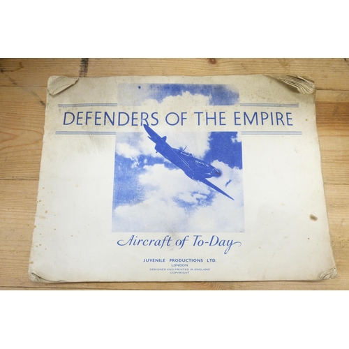 204 - Group of ephemera to include cigarette card albums by John Player & Sons, on motor cars and Mili... 