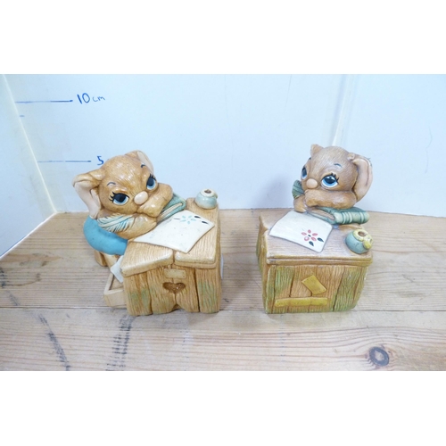 206 - Group of Pendelfin rabbits, one titled 'Barrow Boy', with box.