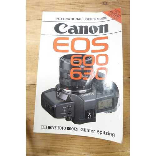 213 - Canon EOS 600 camera in fitted bag with user's guide, a Bolex hand-held camera and a boxed Merit 'Ac... 