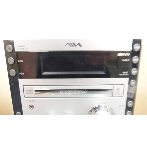 228 - Aiwa NSX-V30 compact disc stereo system with speakers.