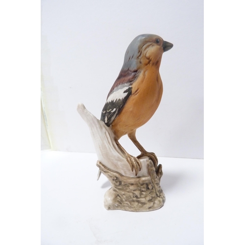 254 - Royal Doulton figure, 'Darling', three Goebel Hummel figures and a Goebel figure of a chaffinch.  (5... 