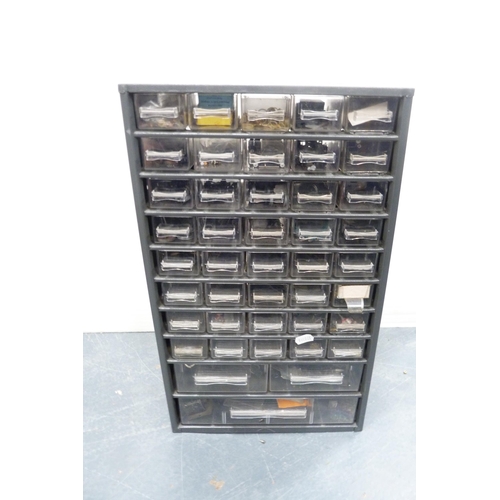 26 - Two storage boxes containing assorted model railway parts, accessories, electrical components etc.