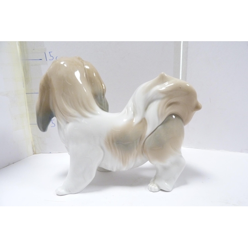 264 - Lladro figure modelled as a Lhasa Apso and a Lladro figure of a puppy.  (2)