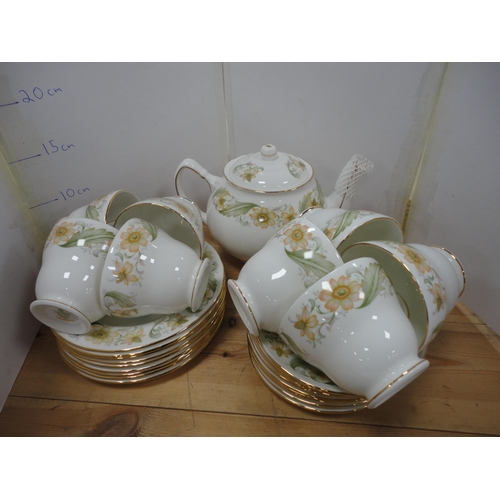 270 - Duchess 'Greensleeves' pattern part dinner and tea set, approximately eighty pieces.