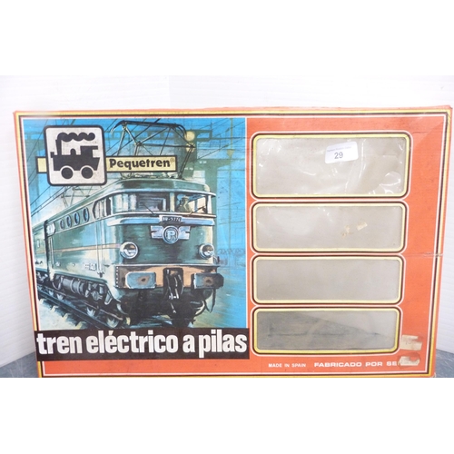 29 - Spanish Pequetren train set, 269-210, in original box.