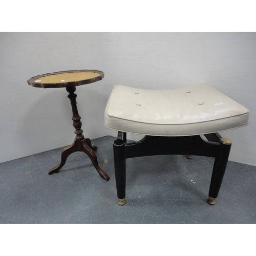 338 - E.Gomme for G Plan 'Librenza' ebonised footstool and a wine table.