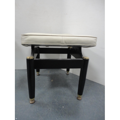 338 - E.Gomme for G Plan 'Librenza' ebonised footstool and a wine table.