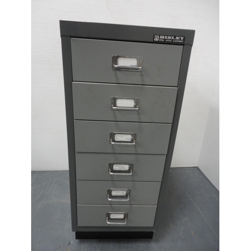 348 - Bisley six-drawer filing cabinet.