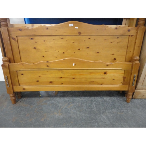 358 - Pine double bed frame with ends.