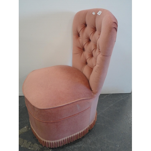 363 - Pink-upholstered bedroom chair.