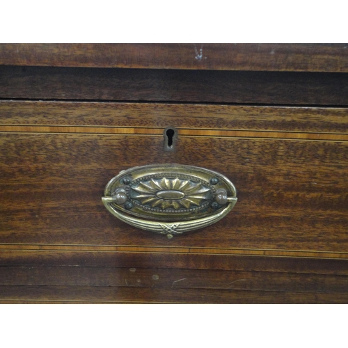 364 - Mahogany inlaid chest of two short and two long drawers.