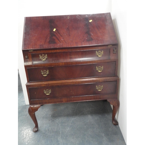 374 - Mahogany writing bureau.