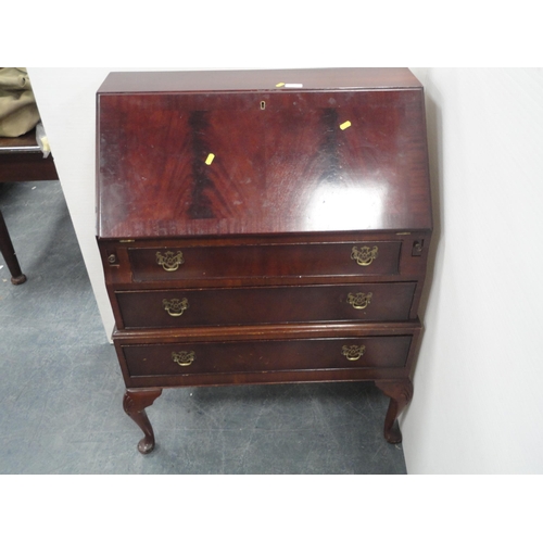 374 - Mahogany writing bureau.