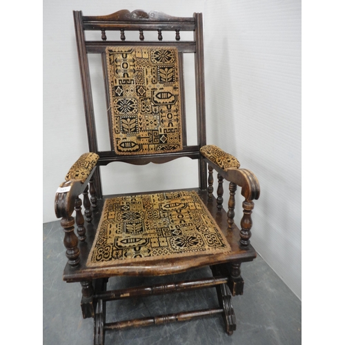 383 - American spring rocking chair.