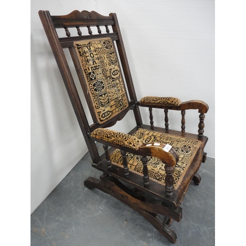 383 - American spring rocking chair.