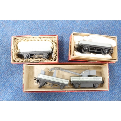 4 - Carton containing 00 gauge coaches, boxed Trix and other track, rolling stock etc.